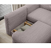 Ripeli Corner Sofa Bed with Storage, Light Grey Velvet, Right-Hand Facing Modullo 03 180x128 Right 1