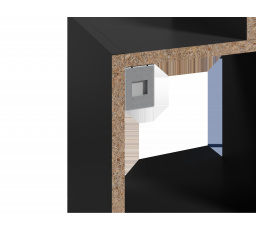 Alitty 96 Černá police Czarny 96x46