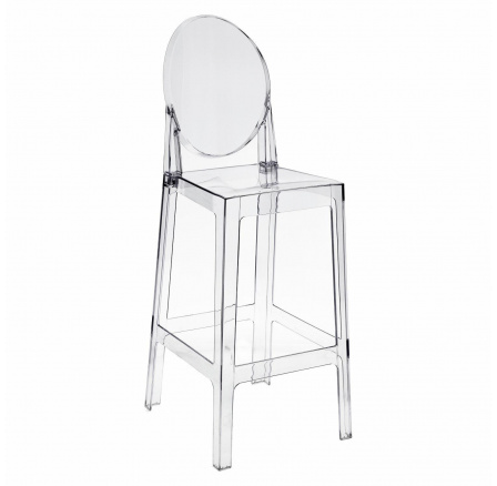 Barová stolička Viki transparentní 75 cm