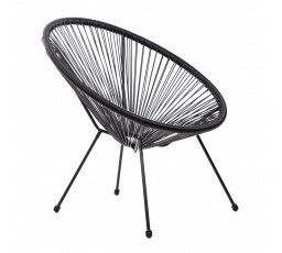 Křeslo ACAPULCO FIESTA černé 70x73x80 cm 891958