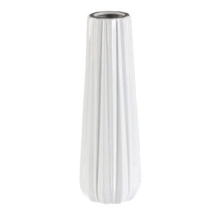 Váza keramická - glazovaná, bílá