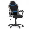 Herní židle, houpací mechanismus, černá látka, KA-L611 BLUE