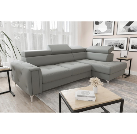 Rohová sedací souprava s funkcí spaní ORION 165x255 - šedá , pravá Rohová sedací souprava s funkcí spaní ORION 165x255 - šedá , pravá