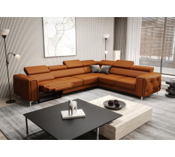 Rohová Kožená sedací souprava s funkcí , relax ORION I 325x255 cm - přírodní kůže - volitelná barva