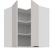 Horní rohová skříňka COMBO - 60x60 GN-72 2F (90°), Bílá/Kašmír