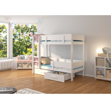 Dvoulůžková patrová postel ETIONA 180x80 Bílá