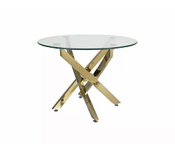 Konferenční stůl AGIS A, Transparent/Zlatá