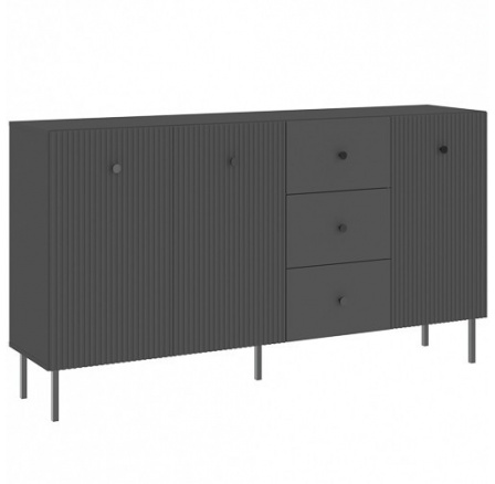 Komoda VIENA 3D3S, Černá/Černá