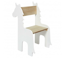 Dětská židle Unicorn bílá/přírodní