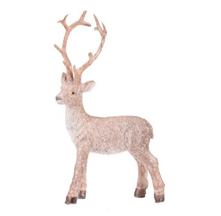 Jelen - polyresinová figurka, stojící, vel. S, béžovo-hnědý Jelen - polyresinová figurka, stojící, vel. S, béžovo-hnědý