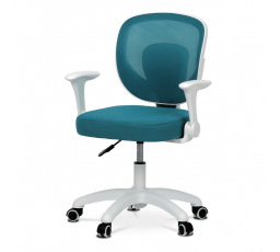 Dětská židle, výškově nastavitelná, modrá síťovina, KA-K1062 BLUE