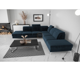 Rohová sedací souprava OSLO MAX 295x295 - modrá , pravá