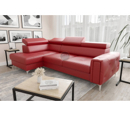 Rohová sedací souprava s funkcí spaní ORION 165x255 přírodní kůže - přírodní kůže - volitelná barva, levá