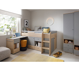Dětská postel ORO - OR8, Dub piškotový/Šedá