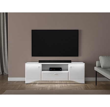 TV komoda GLAMOUR 03, bílá / bílý lesk TV komoda GLAMOUR 03, bílá / bílý lesk