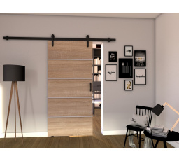 Posuvné dveře LOFT B100, Sonoma/Černá