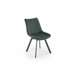 Jídelní otočná židle K520, Tmavě zelená/Černá