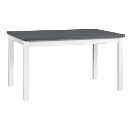ALBATROS 2 (ALBA 2) jídelní stůl rozkládací - lamino grafitová/ nohy bílá - kolekce "DRE" (K150-Z)