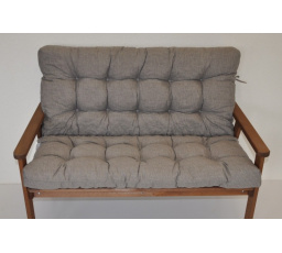 Polstr na zahradní lavici - látka šedý melír