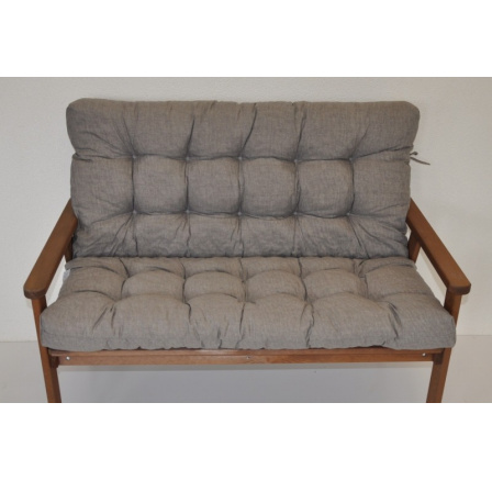 Polstr na zahradní lavici - látka šedý melír Polstr na zahradní lavici - látka šedý melír