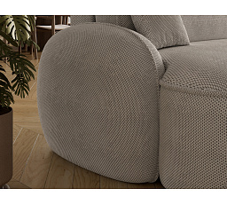 Tesalia corner sofa with sleeping function and storage compartment, light brown velvet, right-hand side Calmora 04 197x115 Right 1