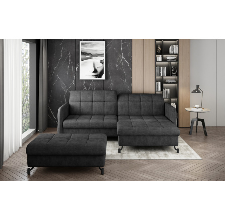 Rohová sedací souprava LORELLE + Taburet Dora 96 110x200 Pravý 1
