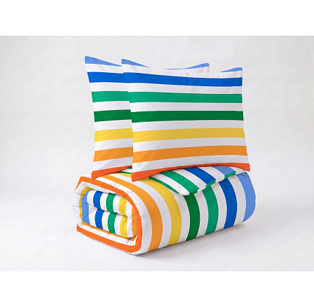 Flanelové francouzské povlečení 220x220, 70x90 cm Duha v pruzích Flanelové francouzské povlečení 220x220, 70x90 cm Duha v pruzích