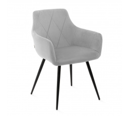 Židle FELLICE velur šedá 56x61x86 cm ALL 847283