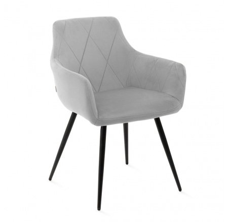 Židle FELLICE velur šedá 56x61x86 cm ALL 847283