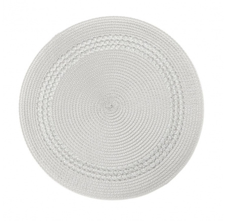 Podložky do jídelny B2TRINA šedé kulaté 38 cm 874265