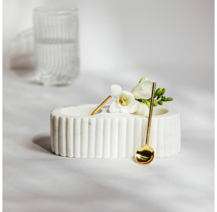 Nádoba MARBLE STRIPES se dvěma přihrádkami mramorová rýhovaná 17,5x8,5 cm 724299