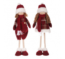 Děti - látkové figurky, červené, mix 2, cena za 1 ks