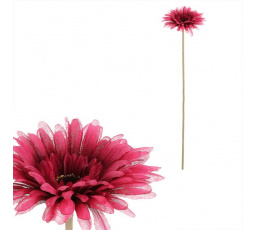 Gerbera - umělý květ na stonku, barva fialová
