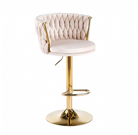 Barová židle H4-FX, béžová / zlatá - skladem 1 kus Barová židle H4-FX, béžová / zlatá - skladem 1 kus
