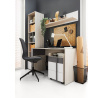 Postel REMO RM16 - 120x200 cm, Dub Wilton bílý/Bílá Lux/Antracit