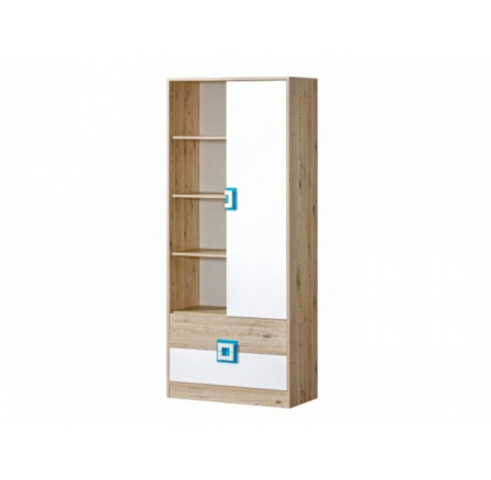 NICO - Regál 04, Dub světlý/Bílá NICO - Regál 04, Dub světlý/Bílá