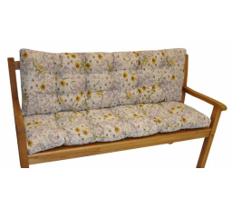 Polstr na zahradní lavičku 120 cm - motiv luční kvítí