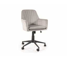 Kancelářské křeslo Q-886 VELVET, Světle šedý Bluvel 03
