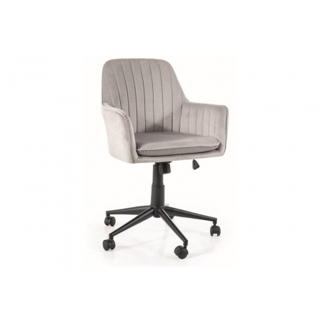 Kancelářské křeslo Q-886 VELVET, Světle šedý Bluvel 03