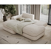 Ripeli Corner Sofa Bed with Storage, White Velvet, Left-Hand Facing Modullo 01 180x128 Left 1