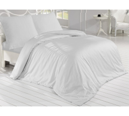 Saténový povlak na relaxační polštář světle šedý 45x120