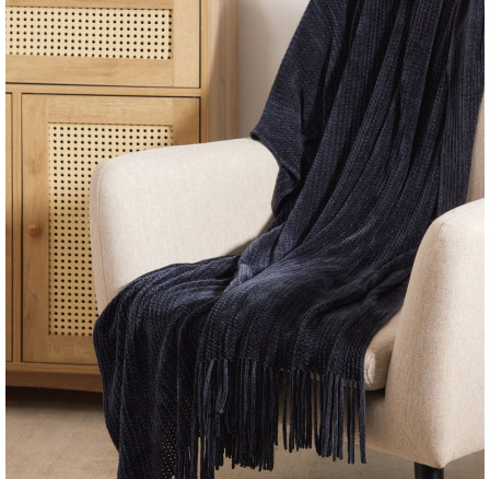 Deka CHENILLE chenille námořnická modrá 130x170 cm 856025