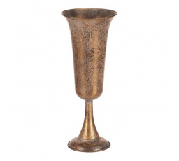 Číše kovová - na postavení, nižší, barva zlatá