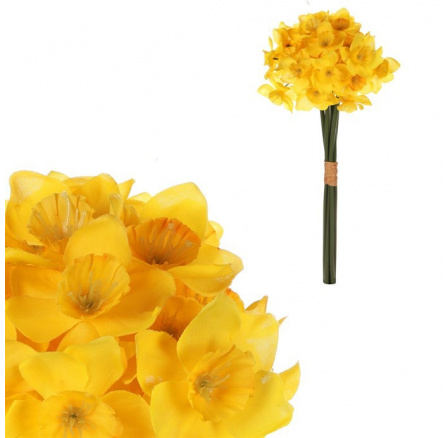 Narcis - umělá kytice, žlutá barva