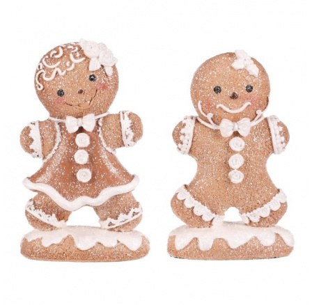 Panáček perníkový - polyresin, hnědo-bílý, mix 2, cena za 1 ks Panáček perníkový - polyresin, hnědo-bílý, mix 2, cena za 1 ks