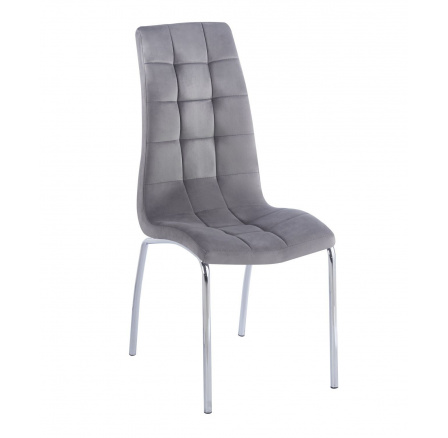 Židle velvet šedá DC2-092V