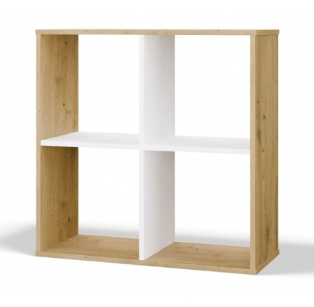Regál Manja 2x2 dub artisan/bílá