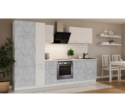 Kuchňská linka Todor 290 beton/bílá + PD 200 bílá