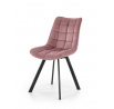 Jídelní židle K332 VELVET, Růžový Bluvel 52/Černá