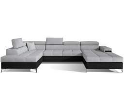 Rohová sedací souprava ve tvaru U EDUARDO, Sawana 21/ soft 11 levá